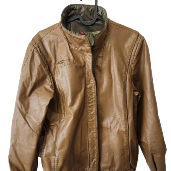 Vintage Brown Leather Jacket | Size 9/10 | Made in Canada - Picture 1 of 11
